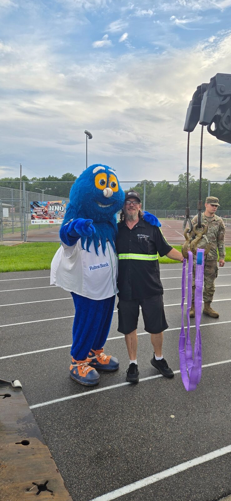 Riptide, the Norfolk Tides mascot, joins National Night Out