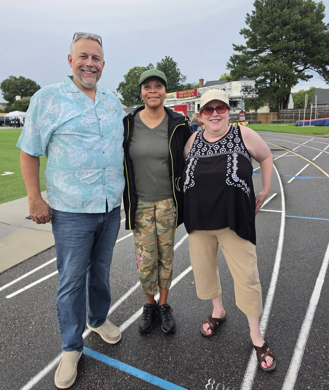 Neighbors gather with local leaders and first responders