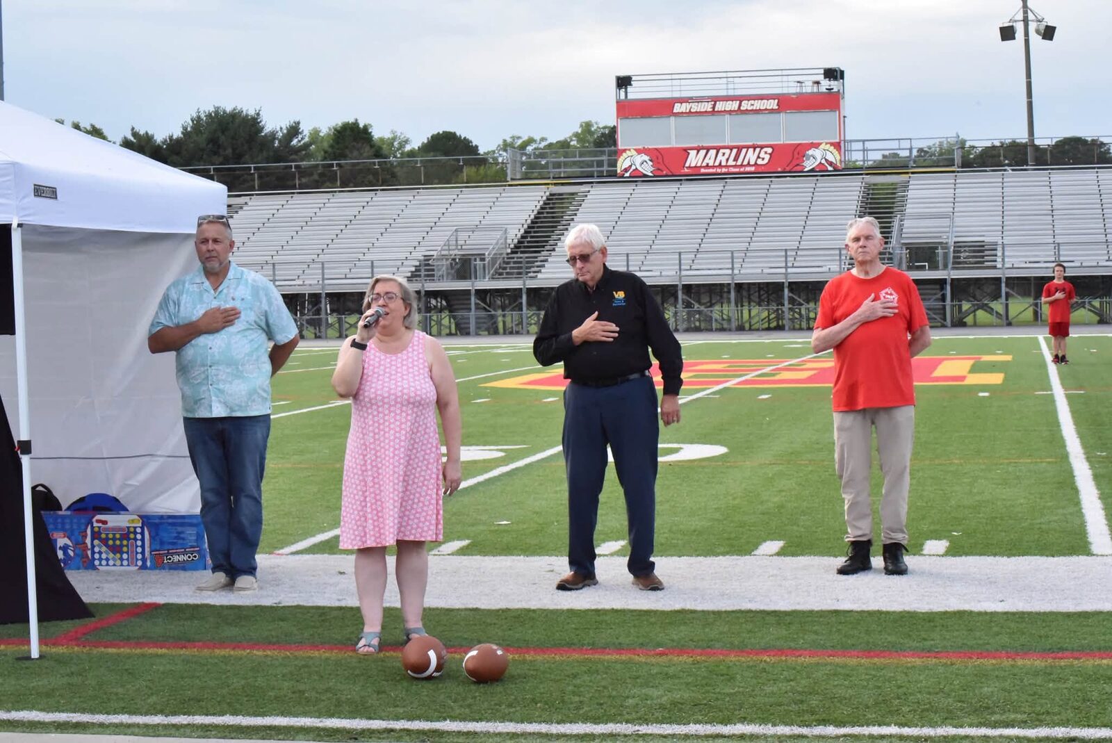 Opening ceremony at Bayside High School