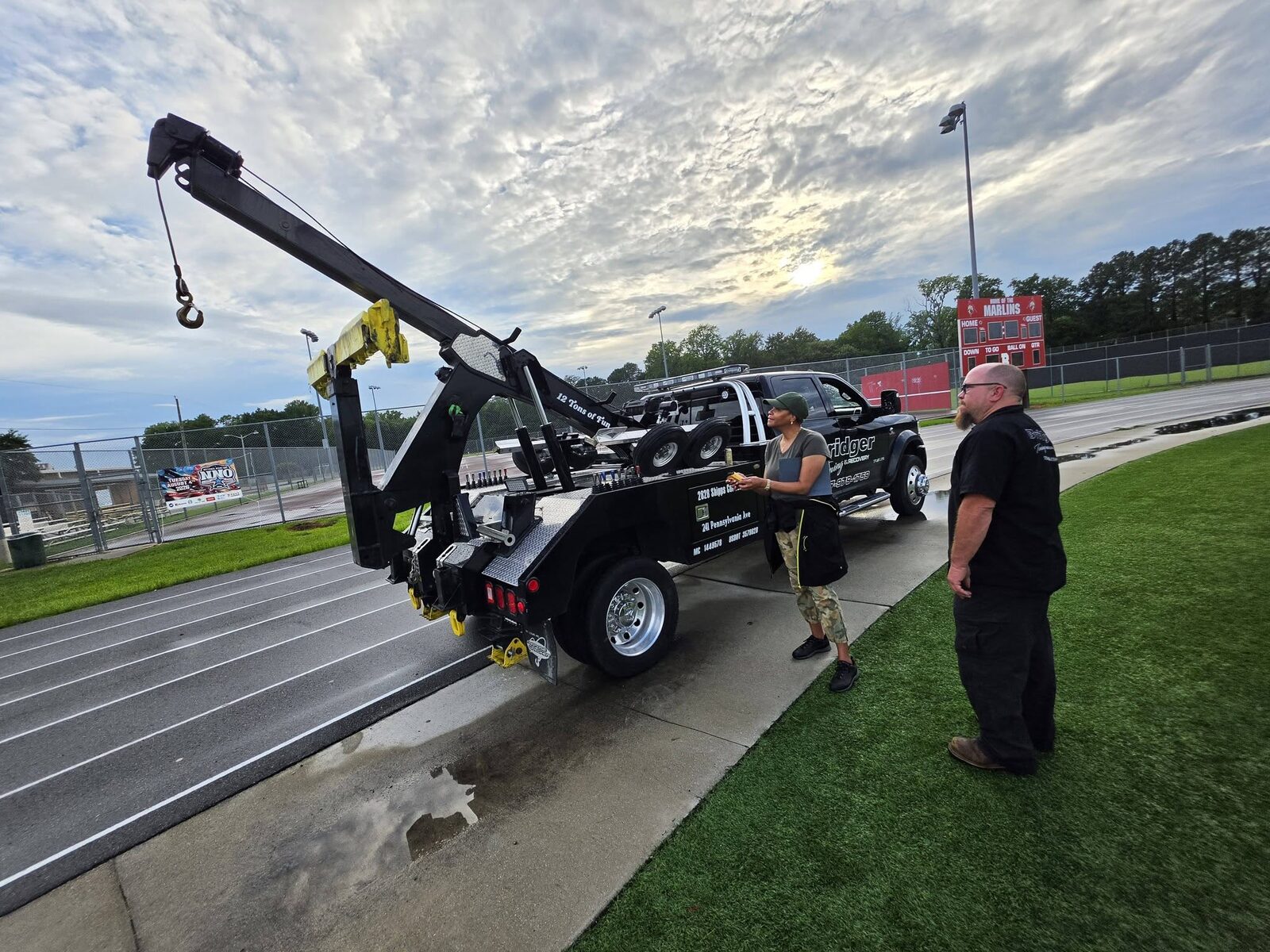 Bridger Towing & Recovery brings Touch-A-Truck to the field
